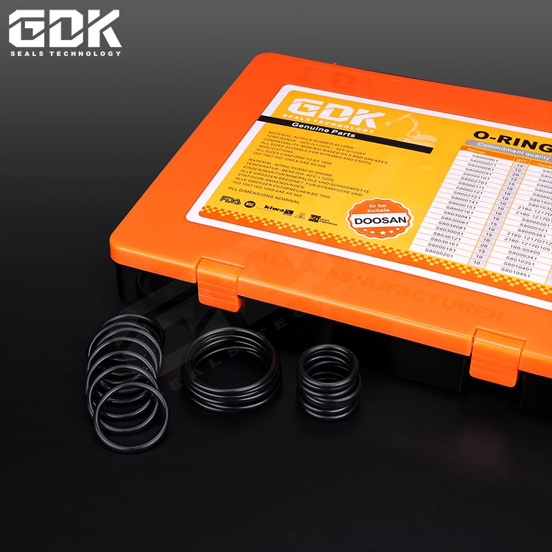 Hydraulic Rubber Seal Dosan Excavator O-Ring Kit Box 