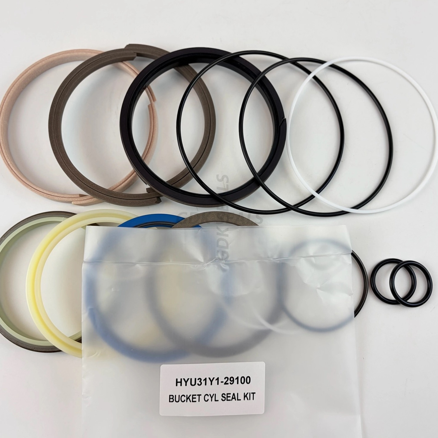 HYU 31Y1-29100 Bucket Hydraulic Seal Kit for Hyundai R210-9 R220-9 R235-9 Excavator | PU/NBR Cylinder Piston Rod Repair Kit | Bucket Overhaul Kit