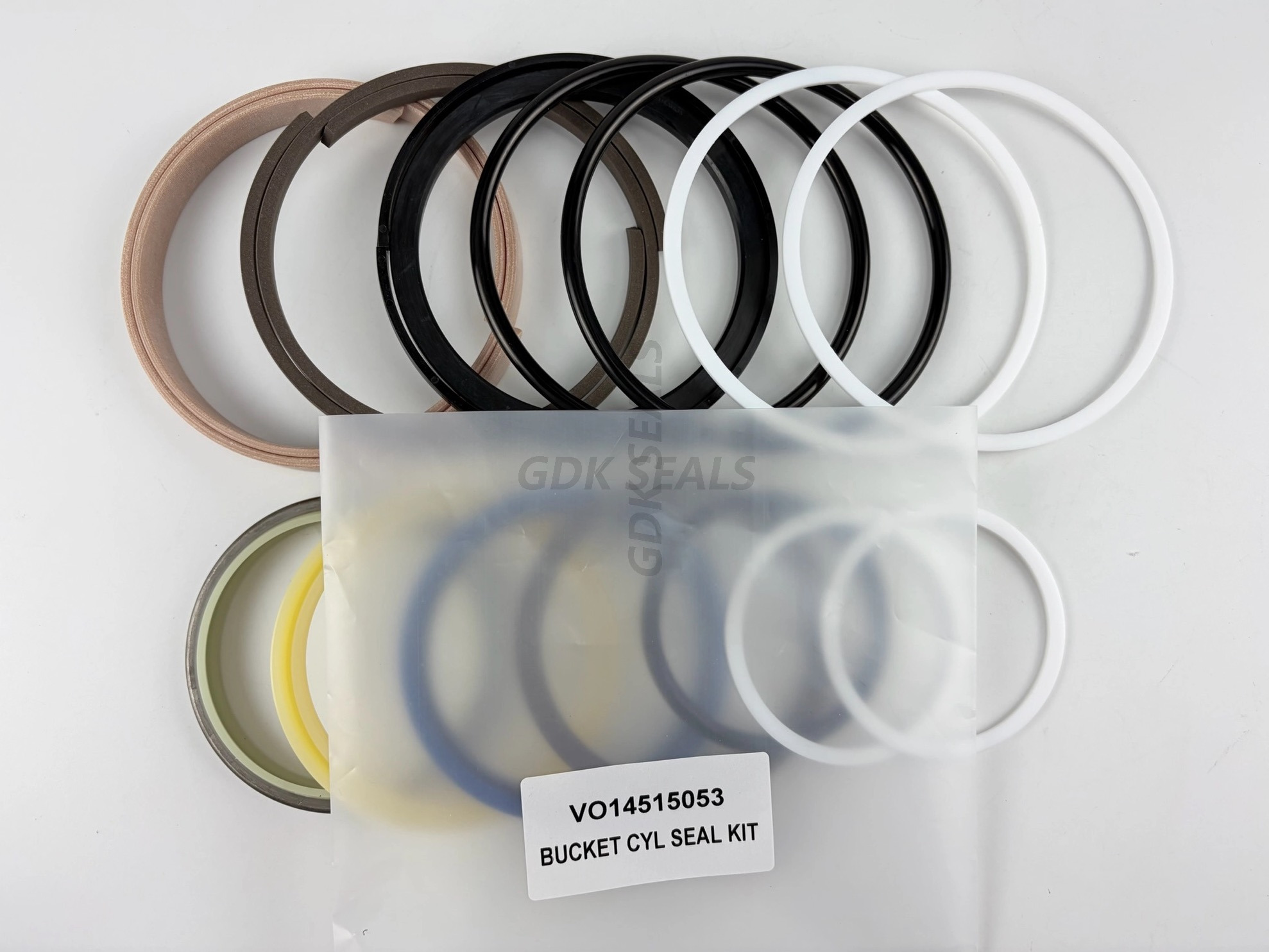VO14515053 Bucket Hydraulic Seal Kit for Volvo EC210B EC210C Excavator | NBR/PU Cylinder Piston Rod Repair Kit | Overhaul Kit
