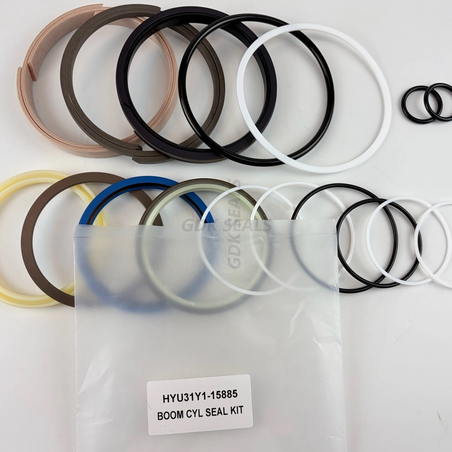 HYU 31Y1-15885 Boom Hydraulic Seal Kit for Hyundai Excavator | PU/NBR Cylinder Piston Rod Repair Kit | Boom Cylinder Overhaul Kit