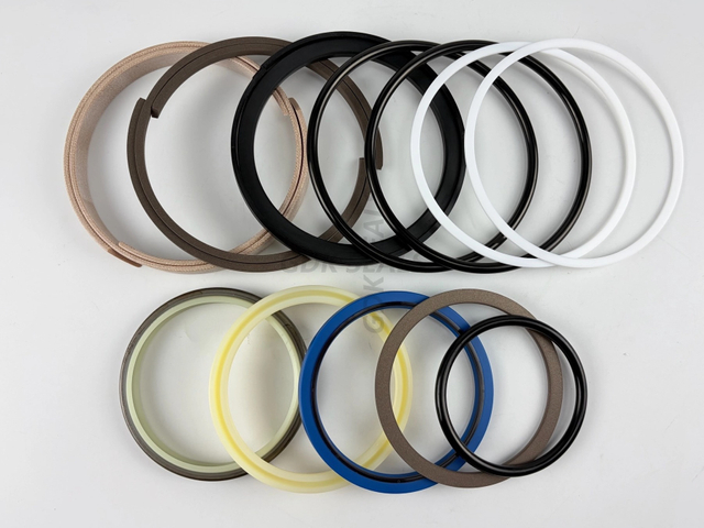 VO14683841 Boom Cylinder Seal Kit for Volvo EC220D EC220E EC235D Excavator | Hydraulic Boom Repair Overhaul Kit | NBR PU Piston Rod Wiper Oil Seal O-ring | Cross Ref VOE14514455