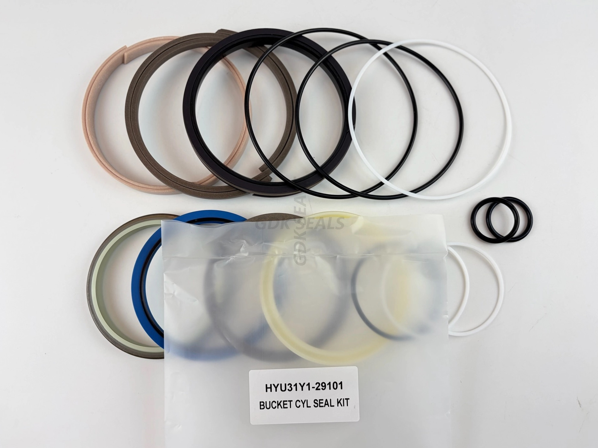 HYU 31Y1-29101 Bucket Hydraulic Seal Kit for Hyundai R210-9 R220-9 R235-9 Excavator | PU/NBR Cylinder Piston Rod Repair Kit | Bucket Overhaul Kit