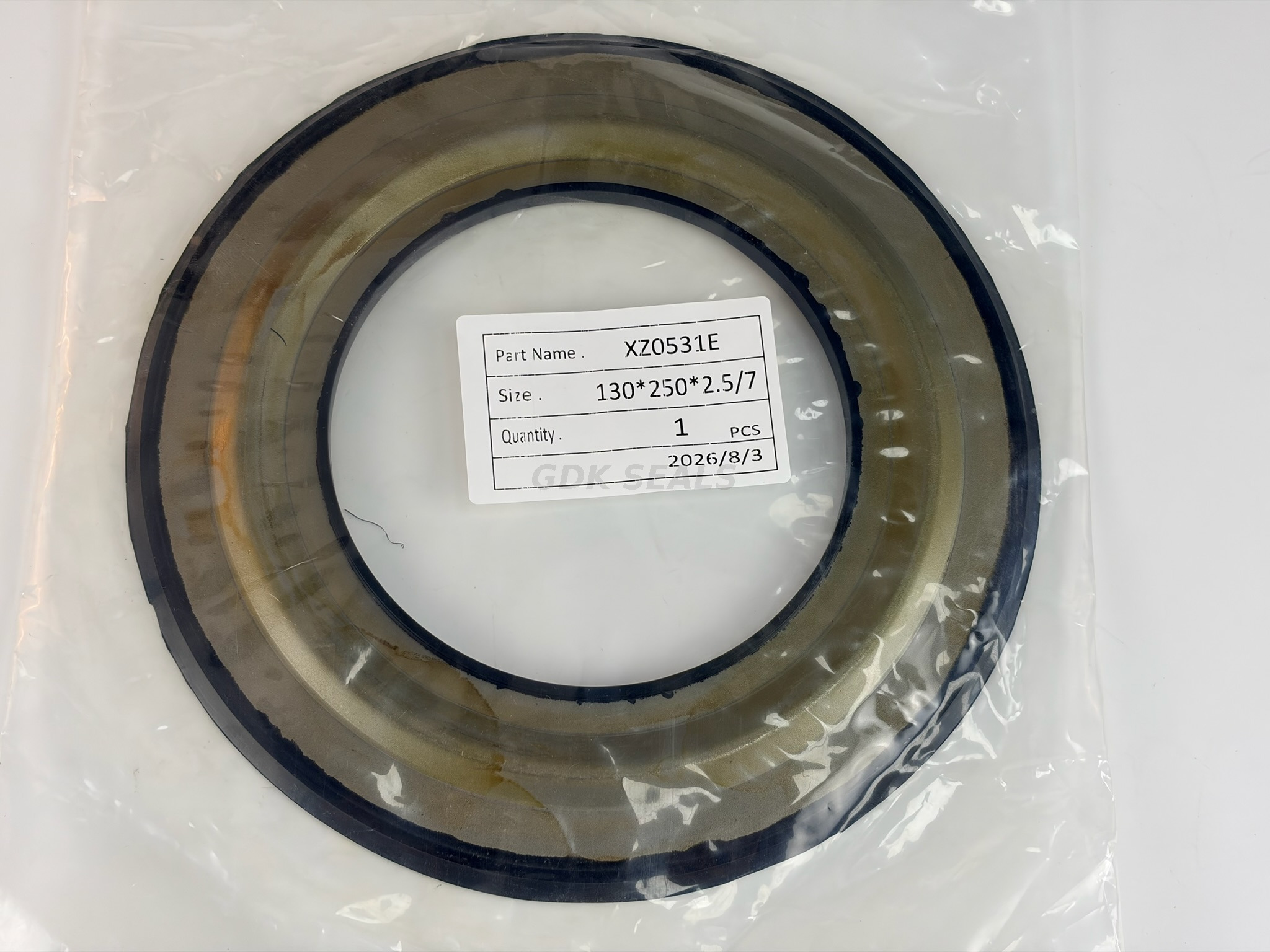 XZ0531E 130*250*2.5/7 Spring-Loaded Metal Skeleton Oil Seal | Oil & Aging Resistant Rotary Seal for Construction Equipment